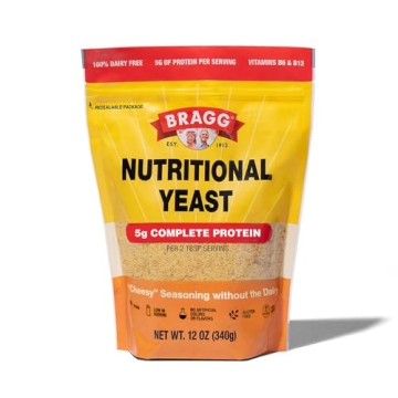 Bragg Nutritional Yeast Seasoning - 12oz - Vegan Cheese Flavor, Protein & B Vitamins