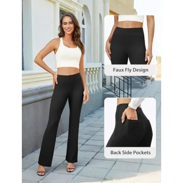 DLOODA Women's Bootcut Dress Pants for Business Casual