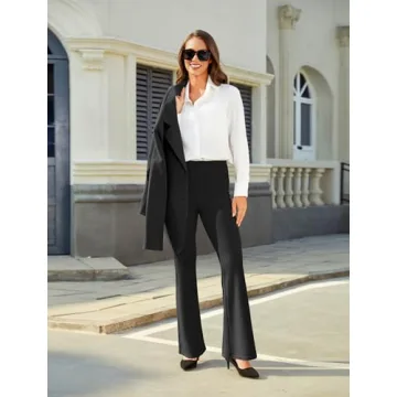 DLOODA Women's Bootcut Dress Pants for Business Casual