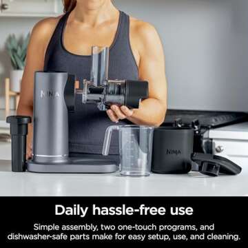 Ninja NeverClog 150W Cold Press Juicer - Healthy & Compact