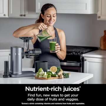Ninja NeverClog 150W Cold Press Juicer - Healthy & Compact