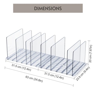 Adjustable Clear Handbag Storage Shelf Organizer 4-Pack