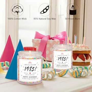 Homsovler 40th Birthday Candle - Unique Gift Idea
