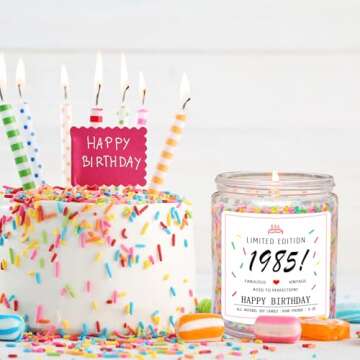 Homsovler 40th Birthday Candle - Unique Gift Idea