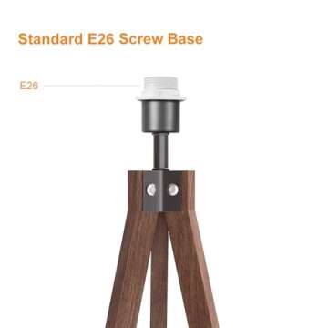 LEPOWER Wood Tripod Floor Lamp - Modern Design for Every Room