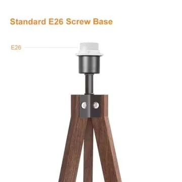 LEPOWER Wood Tripod Floor Lamp - Modern Design for Every Room