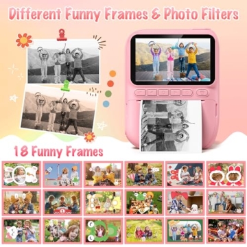 Kids Instant Print Camera - 32MP & 1080P Fun