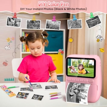 Kids Instant Print Camera - 32MP & 1080P Fun