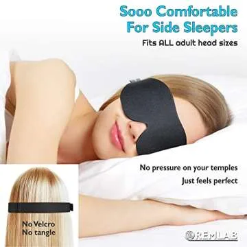 3D Light Blocking Sleep Mask for Comfort & Travel