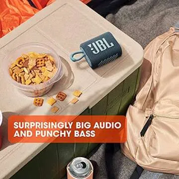 JBL Go 3 Waterproof Bluetooth Speaker for All Ages
