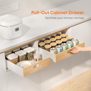 POKIPO Pull Out Drawer - Easy to Install Cabinet Organizer