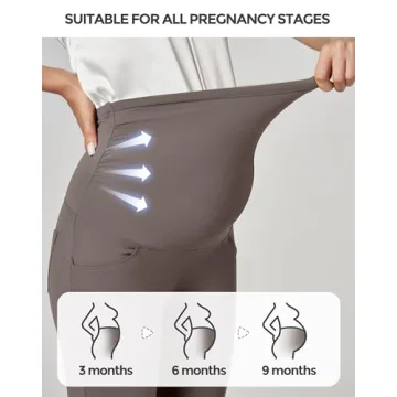 Ewedoos Stretchy Maternity Work Pants with Pockets