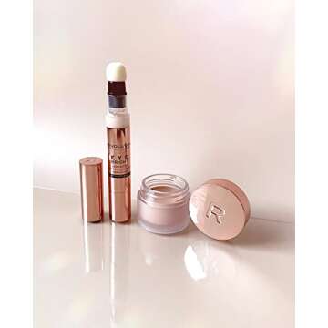 Makeup Revolution Eye Bright Concealer, Buildable Coverage, Dewy Finish, Medium, 3ml