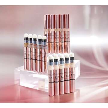 Makeup Revolution Eye Bright Concealer, Buildable Coverage, Dewy Finish, Medium, 3ml