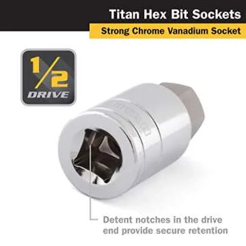 Titan 15617 1/2-Inch Drive x 17mm Hex Bit Socket
