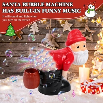 Bubble Blowing Santa for Festive Fun and Laughter