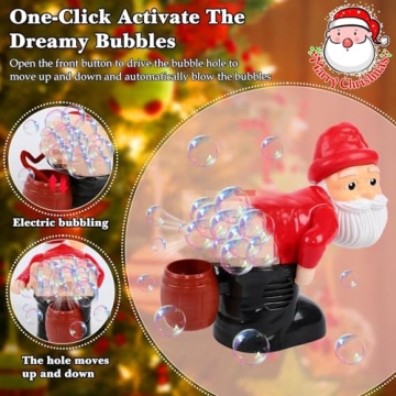 Bubble Blowing Santa for Festive Fun and Laughter