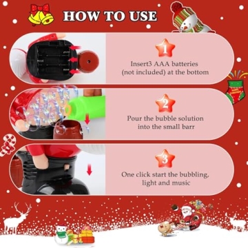 Bubble Blowing Santa for Festive Fun and Laughter