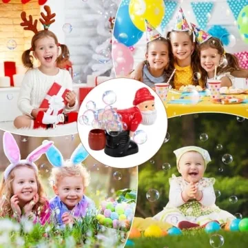 Bubble Blowing Santa for Festive Fun and Laughter