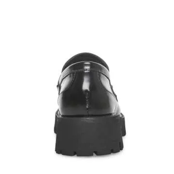 Steve Madden Women's Lando Loafer, Black, 7