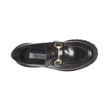 Steve Madden Women's Lando Loafer, Black, 7