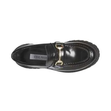 Steve Madden Women's Lando Loafer, Black, 7