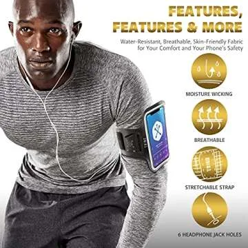 TRIBE Water Resistant Phone Armband Case for Active Lifestyles