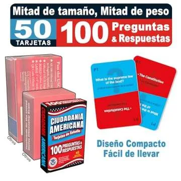 US Citizenship Flash Cards 2025 : Study Guide: Ciudadania Americana Spanish and English. Flash Cards incluye Audios Online. USCIS 100 Preguntas y respuestas