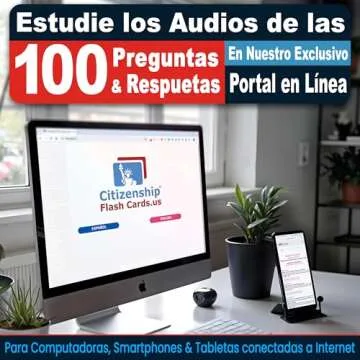 US Citizenship Flash Cards 2025 : Study Guide: Ciudadania Americana Spanish and English. Flash Cards incluye Audios Online. USCIS 100 Preguntas y respuestas