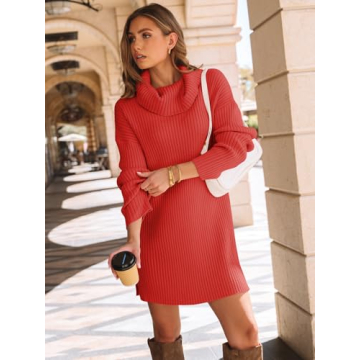 LILLUSORY Turtleneck Sweater Dress - Stylish Warmth