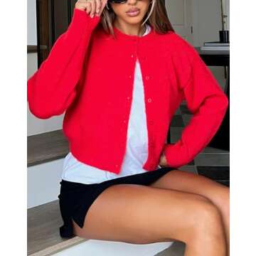 Trendy Women's Crop Cardigan for Stylish Layering