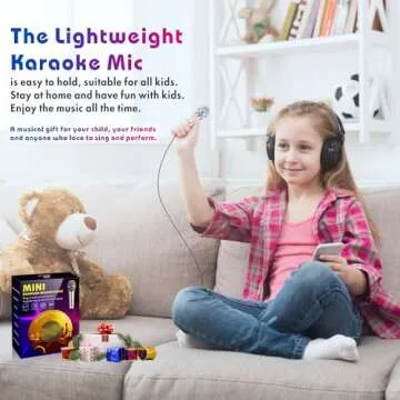 Wootrip [2PCS] Mini Karaoke Microphone, Mini Voice Recording Microphone Portable Karaoke Mic for Singing, Recording, Voice Recording(Silver/Gold)