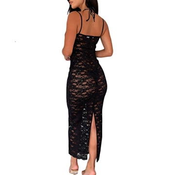 Buy Sexy See Through Mesh Maxi Dress for Parties & Beach
