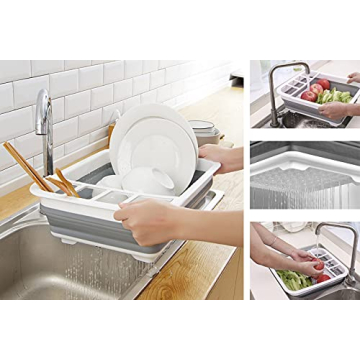 Collapsible Dish Rack for RV & Camping - Space-Saving