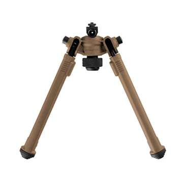 Magpul Rifle Bipod Gun Rest for Hunting and Shooting, M-LOK, Flat Dark Earth