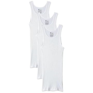 Hanes Men's Cotton Tank Undershirt Pack for All-Day Comfort