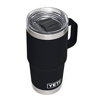 YETI Rambler 20 oz Mug - Durable, Insulated, Black