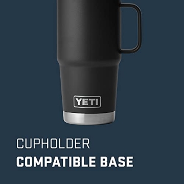 YETI Rambler 20 oz Mug - Durable, Insulated, Black