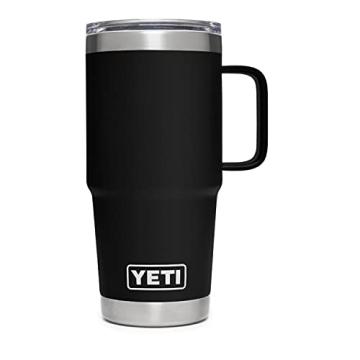 YETI Rambler 20 oz Mug - Durable, Insulated, Black