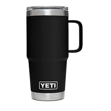 YETI Rambler 20 oz Mug - Durable, Insulated, Black