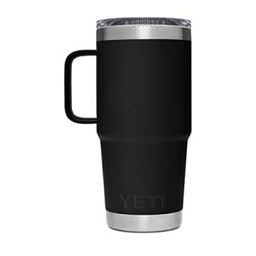 YETI Rambler 20 oz Mug - Durable, Insulated, Black