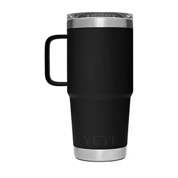 YETI Rambler 20 oz Mug - Durable, Insulated, Black
