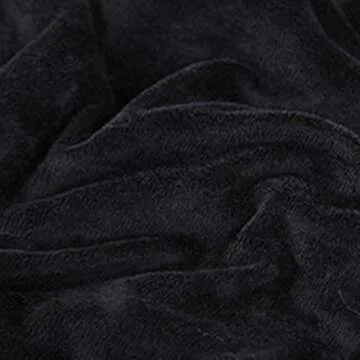 Plush Super Soft Blanket Bedding Sofa Cover Furry Fuzzy Fur Warm Throw Qulit Cozy Couch Blanket for Winter (51"x63", Black)