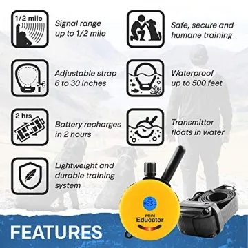 E-collar Mini Educator Trainer Remote Waterproof and Adjustable Collar