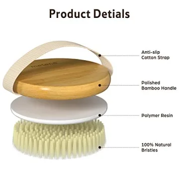 Metene 2 Pack Bamboo Body Brushes for Smooth Skin Care