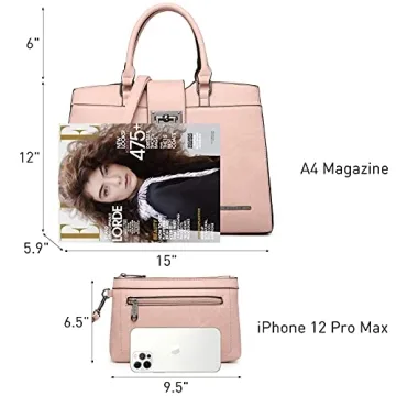 Dasein Handbags for Women - Stylish Satchel Purse Set