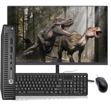 HP EliteDesk 800 G2 Mini PC & 24" FHD Monitor Bundle - Renewed