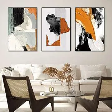 Abstract Graffiti Wall Art Set, Ready to Hang Canvas Art
