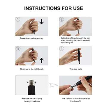 WSD Black Mechanical Pencil with Built Sharpener