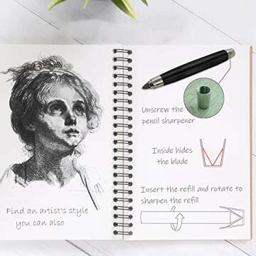 WSD Black Mechanical Pencil with Built Sharpener